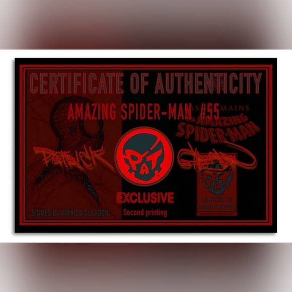 Amazing Spiderman #55 Gleason SIGNED RED VIRGIN + COA 2nd Print Comic Ltd 2500! - Picture 3 of 3